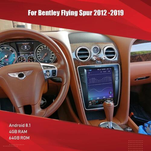 AucarTesla 10.1 inch For Bentley Continental GT GTC For Bentley Continental Flying Spur 2012-2019 GPS navigation radio stereo