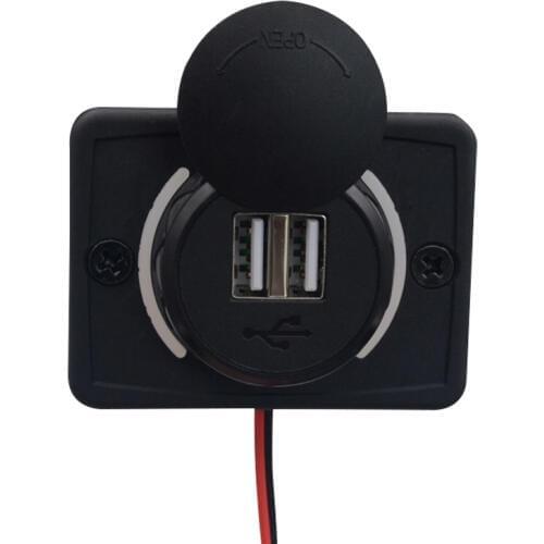 Auto Dual USB Chargers Cradles Campers Caravan Splitter 12-24V 3.1A Port Plug