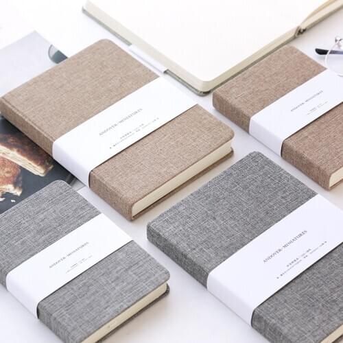 Blank and Grid Paper Notebook Linen Hard Cover 256 Pages 80 GSM Journal Planner Office School Supplies Stationery