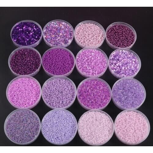 HQ Purple Corolful Czech Glass Beads Sequijns For Jewelry Making SeedBeads Charms Spacer Beads DIY Craft 720Pcs