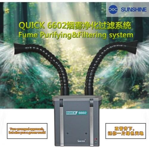 Quick 6602 Welding Fume Extractor Laser Soldering Smoke Absorber 250W solder Extractor for soldering station Soldering Cleaner