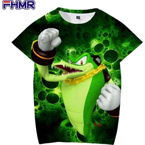 Kids 3d Cartoon Sonic Game Print T-shirts Costume Boys T Shirt Girls Summer T-shirt Baby Clothing Children Tee Tops Clothes