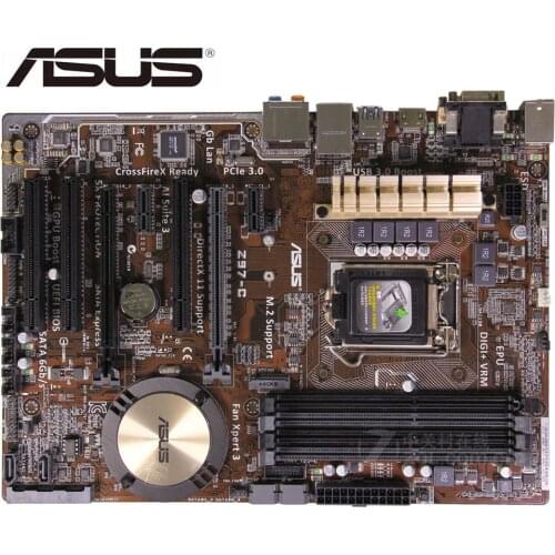 For ASUS Z97-C original mainbord for intel DDR3 LGA 1150 USB2.0 USB3.0 boards 32GB Z97 used Desktop motherborad PC SALES