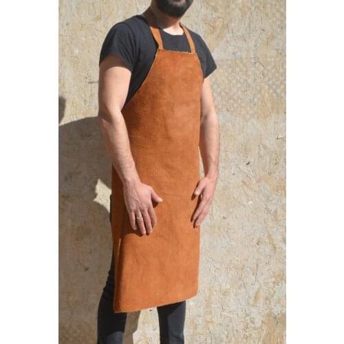 100% real leather apron. Fire and heat high protection. Cafe, restaurant, Butcher, welder, can be used for kitchen