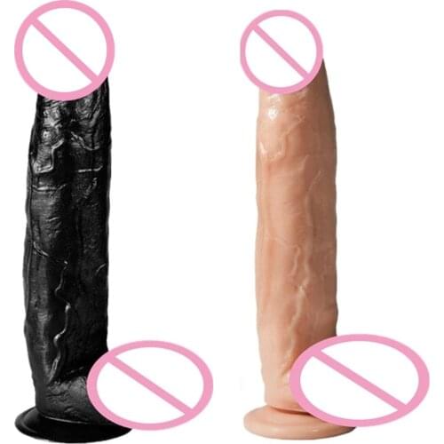 Giant Black Dildo Thick Huge Dildos Extreme Big Realistic Penis With Suction Cup Sex Product for Women (31CM )