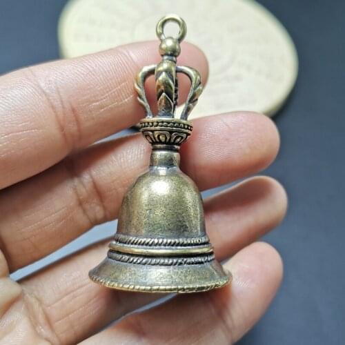 Brass Handicraft die-casting Drop Magic Bell Key Car Button Wind Bell Tibetan Bronze Bell Creative Gift home Decoration Pendant
