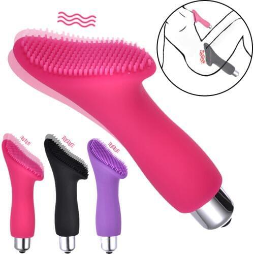 G-spot Massage Finger Bullet Vibrator Clitoris Stimulation Vagina Massage Orgasm Brush vibrator Erotic Adult Sex Toys For Woman