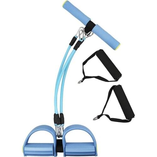Multifunction Fitness Sit-up Exercise Equipment Pedal Resistance Band Pull Rope for Arm Leg Trainer Slimming Bodybuilding