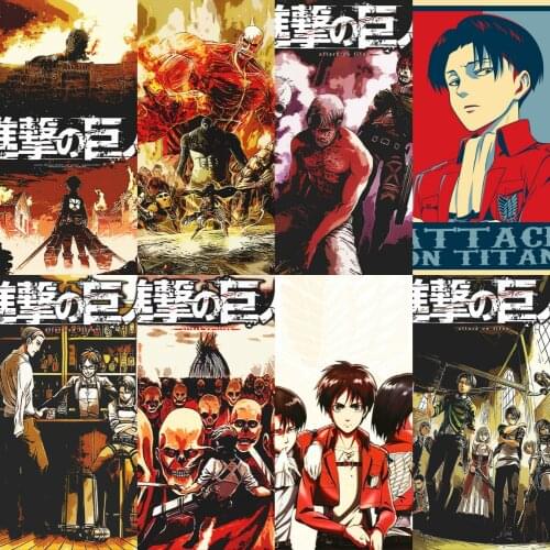 5D DIY Diamond Painting Attack on Titan Posters Japanese Anime Diamond Embroidery Cross Stitch Kit Mosaic Home Decor