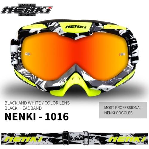 NENKI Motocross Glasses Motocross Goggles Replaceable Lens Off-Road Dirt Bike ATV DH MX Motorcycle Glasses Racing Eyewear Skiing