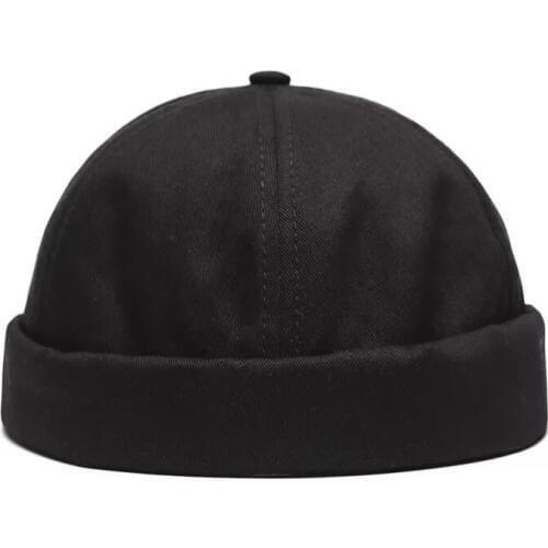 Spring and autumn new cotton landlord hat men women street tide models solid color melon hat Korean version of the dome leisure