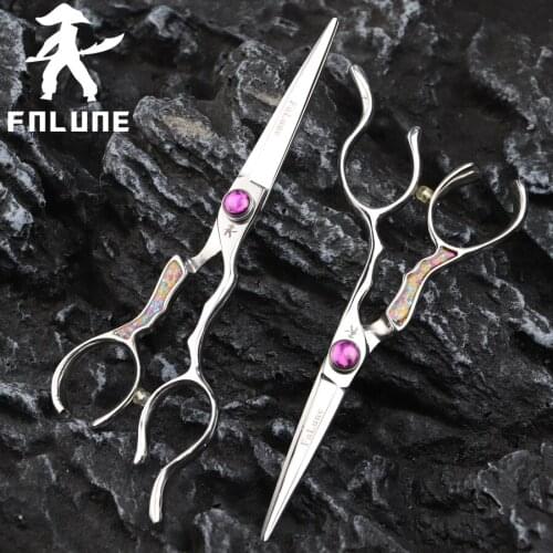 FnLune 6 Inch VG-10 Professional Hair Salon Scissors Cut Barber Accessories Haircut Thinning Shear Hairdressing Tools Scissors