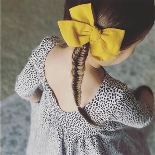 New Solid Color Printed Newborn Toddler Headband Ribbon Elastic Baby Cute Elastic Headdress Kids Hair Band Girl Bow Knot