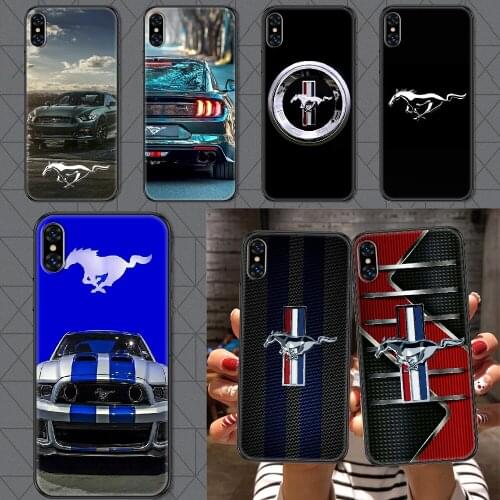 Cool mustang car Phone Case Cover Hull For iphone 5 5s se 2 6 6s 7 8 12 mini plus X XS XR 11 PRO MAX black art coque tpu funda