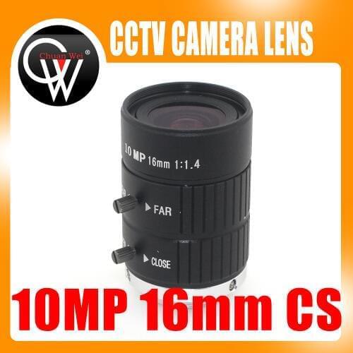 10MP 16mm HD Industrial Camera Fixed Manual IRIS Focus Zoom Lens C Mount CCTV Lens for CCTV Camera or Industrial Microscope