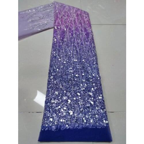 Luxury Sequins Lace Fabric SYJ-2686816 High Quality with sequin and beads Embroidery Nigerian Material African Tulle Mesh Lace