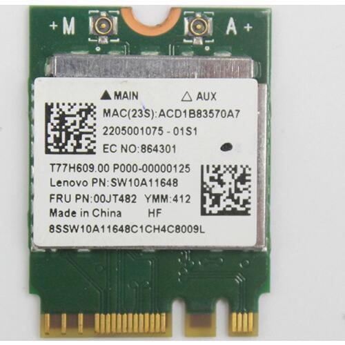 RTL8821AE 1x1AC+BT4.0 Cbt PCIE M.2 WLAN For Lenovo E41-80 B41-80 B51-80 E51-80 ideapad 710s-13isk Series,FRU 00JT482 SW10A11648