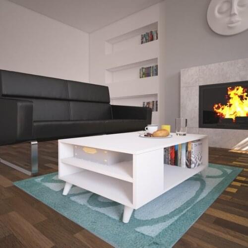 Modern Nur Furniture Milan Medium Coffee table White coffe table table basse