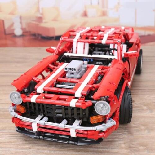 Technical Dodge Challenger Muscle car moc building block model sport vehicle steam bricks toys collection for gifts