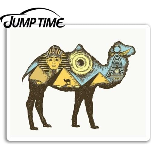 Jump Time for Egyptian Camel Vinyl Stickers Egypt Fun Sticker Luggage Laptop Car Bumper Decal Waterproof Car Accessories