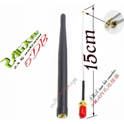 2.4 G wifi antenna zigbee antenna 3 db straight bluetooth 2.4 G module SMA interface connection cable line IPEX connector