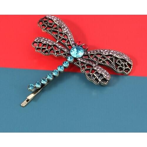 Halloween Ghost Mother Retro Butterfly Hairpin Side Clip Girl Word Clip Fashion Dragonfly Headdress Ladies Gift Wholesale