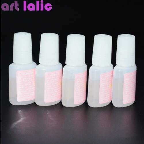 10g Nail Art Glue Tips Glitter UV Acrylic Rhinestones Decoration With Brush Nail Polish Glue Acrylic Glue
