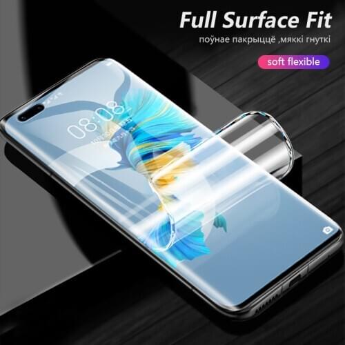 2pcs Front 3D Curved Film For Huawei Mate 40 Pro Plus 5G Screen Protector Full Cover Nano Hydrogel Film Not Glass