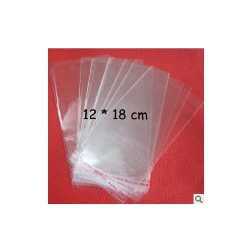 2000 pcs/lot(12*18cm) wholesale Clear Self Adhesive Seal Plastic gift Bags Plastic Packaging OPP Bag Jewelry & craft Packaging