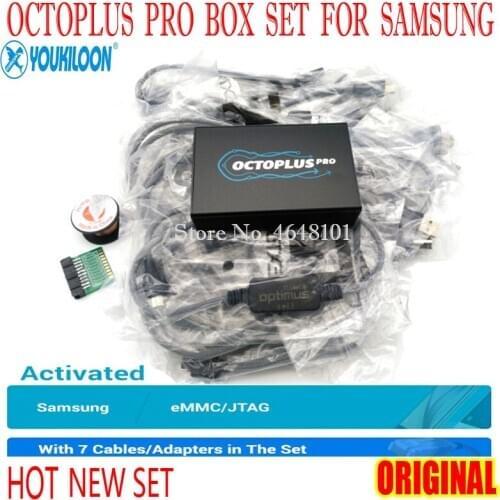 NEW Original Octoplus Pro Box + 7 in 1 Cable/Adapter Set for Samsung(Activated for Samsung + eMMC/JTAG)