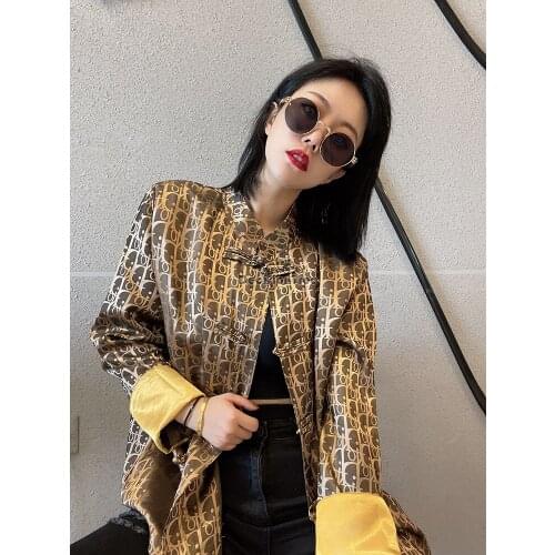 2021 vintage printed qipao blouse camisa china modern chinese style cheongsam blouse retro qipao traditional cheongsam blouse