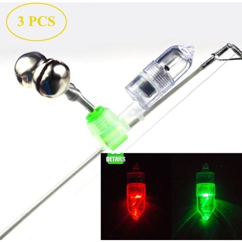 3PCS Best Sensitivity Electronic Night hFishing Bite Alarm Fish Strike Indicator Audible Sound LED Alert Siren Bell Ring