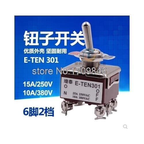 5pcs TPST ON/OFF Industrial Toggle Switches 301 triple pole single throw