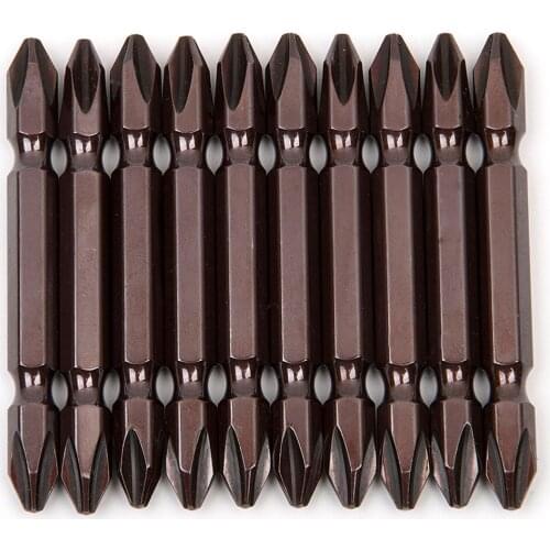 6.0mm 65mm Double Head Screwdriver Bits Set S2 Alloy Steel Copper Coating Cross Head With Cross Magnetic Bar Hand Tools