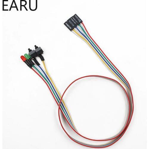 68CM Slim ATX PC Compute Motherboard Power Cable Original On/Off/Reset with LED Light PC Power Reset Switch Push Button Switch