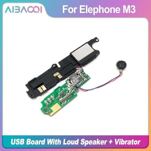 AiBaoQi Brand New USB Plug Port Charge Board+Loudspeaker Buzzer Ringer+Motor Vibrator For Elephoe M3 Phone
