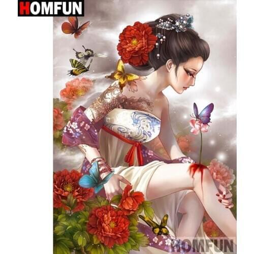 HOMFUN Full Square/Round Drill 5D DIY Diamond Painting "Cartoon beauty" 3D Embroidery Cross Stitch 5D Home Decor A16703