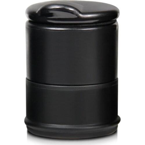 1PCS Car LED Ashtray Garbage Coin Storage Cup Container Universal Size With Lid T3ED