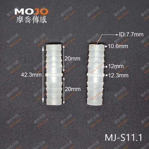 Free shipping!! MJ-S11.1 PP Straght type barbed water fitting connectors 11mm min out diameter fitting (100pcs/lots)