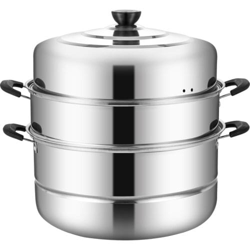 Big Stainless Steel Soup Pot Steamed Set Chinese Non Stick Soup Pot Porridge With Lid Conjunto De Panelas Cookware ZY50SP