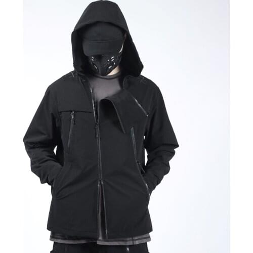 Spring and Autumn Man Three Zipper Stormsuit Jacket Silenstorm Techwear Streetwear Ninjawear Aesthetic Futuristic