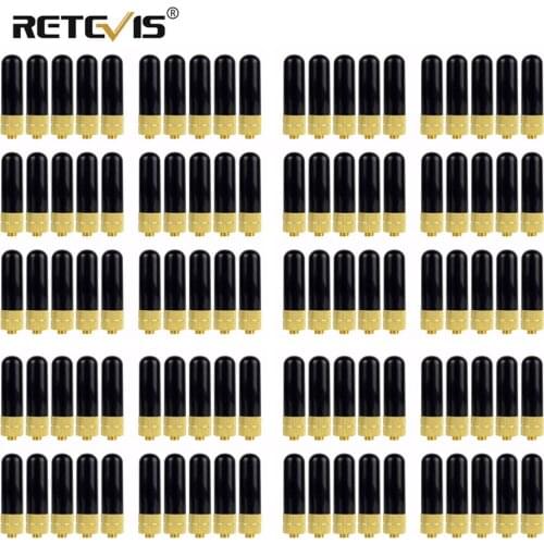 100pcs Retevis RT-805S UHF+VHF Dual Band Antenna SMA-F for Baofeng UV-5R for Kenwood PUXING QUANSHENG Two Way Radio C9022A
