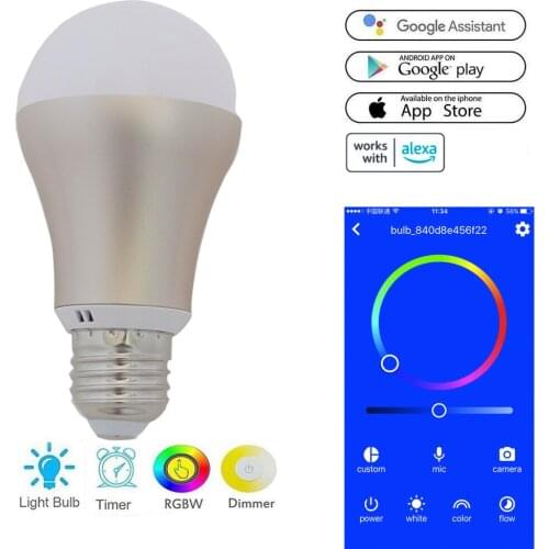E27 Wifi Smart Bulb Lamp Light ESP8266 for 2.4G IOS Android APP Echo Alexa Google Smart Home DoHome