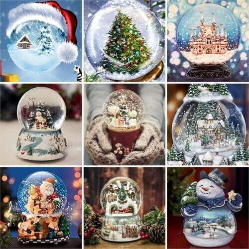 Evershine Diamond Painting Full Drill Square Christmas Diamond Embroidery Landscape Needlework Mosaic Art Handicraft Gift