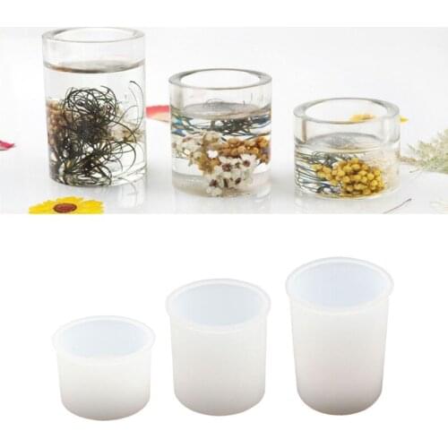 Candle Holders Crystal Epoxy Resin Mold Candle Tray Candleholder Silicone Mould DIY Crafts Home Decorations Casting Tool