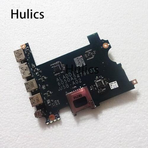 Hulics Original For HP EliteBook 8770 8770w USB board Audio Jack Board with card reader board 6050A2479601