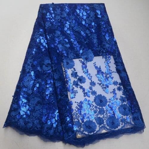 Beautiful Nigerian Mesh Net Lace Fabric African Sequins Lace Fabric High Quality French Tulle Lace Fabric For Wedding Sewing M&5