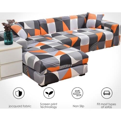 L Shape Sofa Covers for Living Room Arm Chair Sofa Slipcover Anti-dust Elastic Stretch Sofa Covers for Corner Couch 1PC