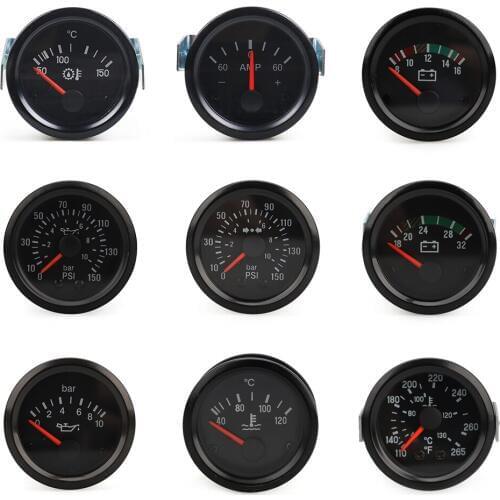 2" VDO Oil Press Gauge Oil Pressure Gauge Psi Bar Water Temp ℃ Water Temperature ℉ Voltmeter Volt Gauge Barometer Without Sensor