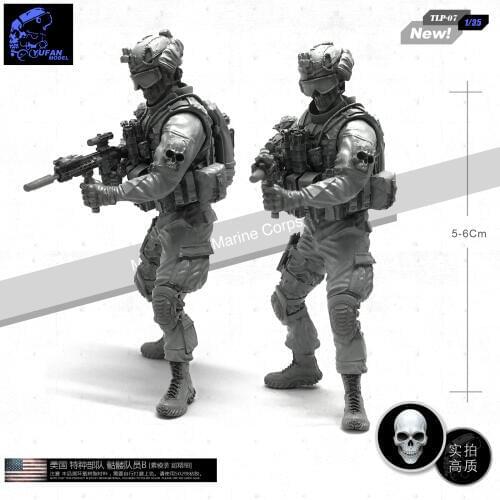 Yufan Model 1/35 Resin Soldier For Skeleton Members Of Us Special Forces Unmounted Model Kits Tlp-07